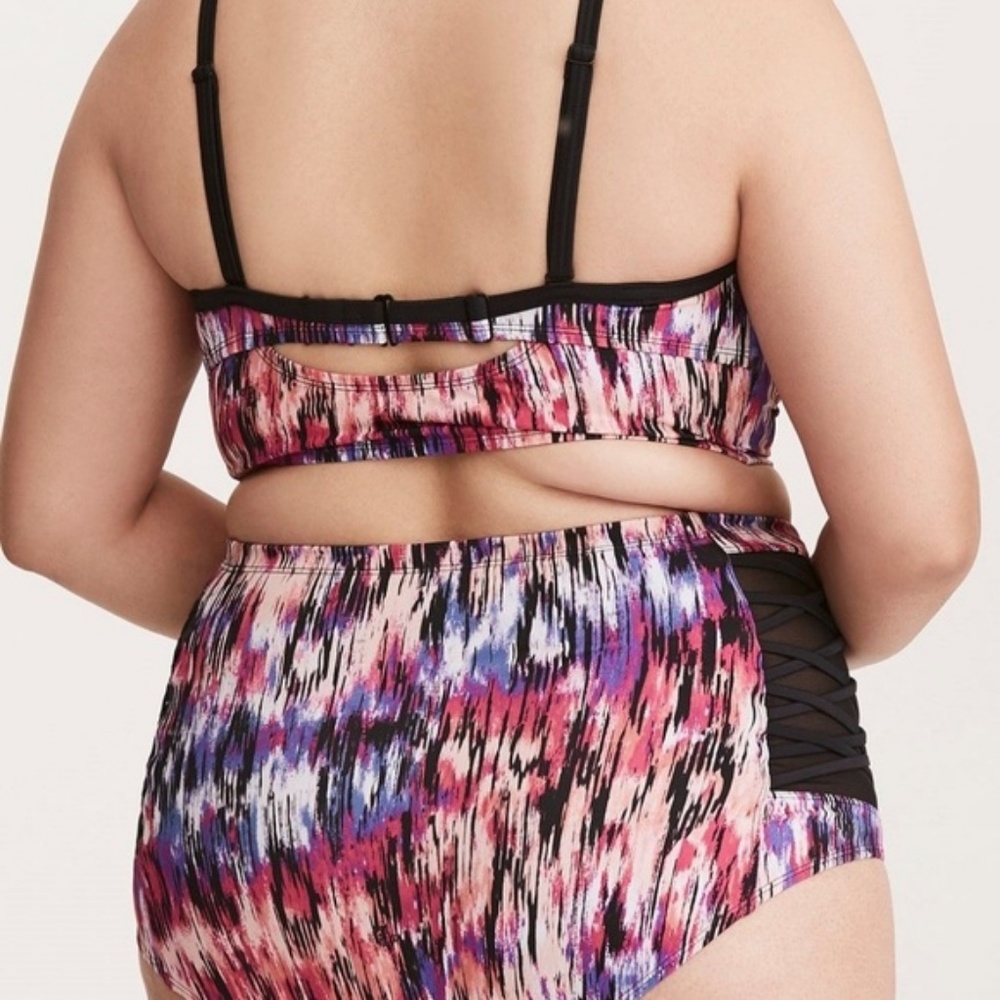 TORRID BIKINI Set 5X SwimSuit Mirage Mesh Strappy - Picture 4 of 6